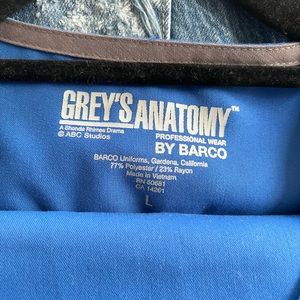 Royal blue Grey’s Anatomy scrub top